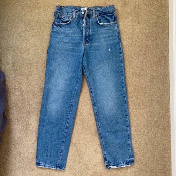 ZW ZARA WOMAN JEANS Washed effect Denim Button Fly RN 77302 - Picture 4 of 6